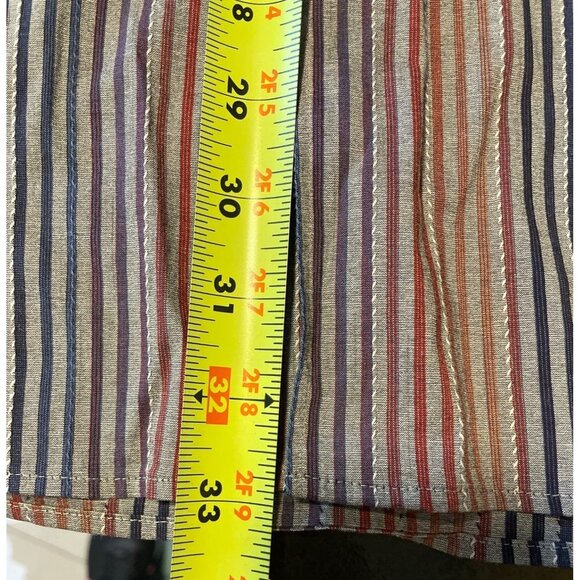 Visconti Gray Vertical Multicolor Striped Button Down Mens Shirt Sz 2XB - Picture 10 of 10